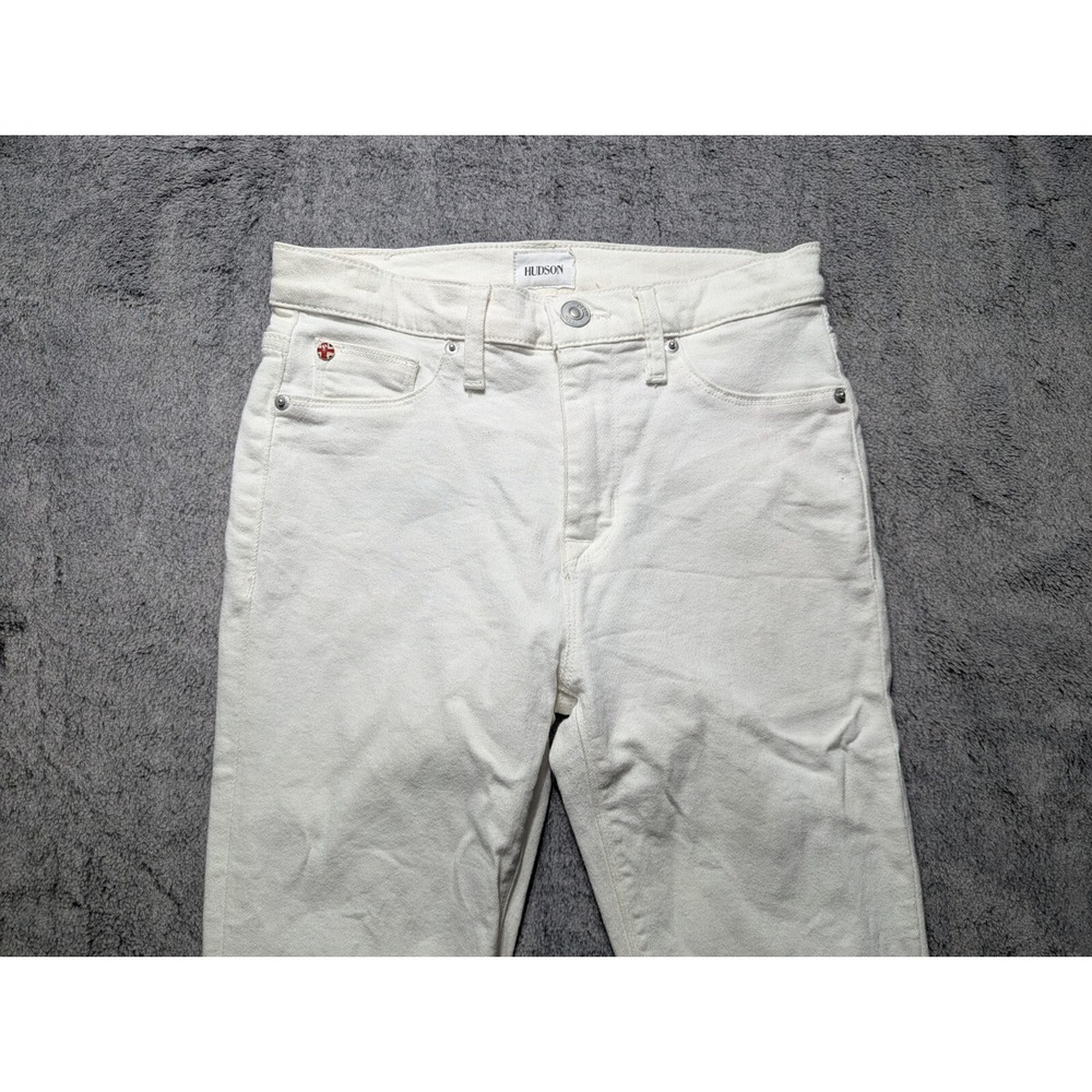 Hudson Blair High Rise Super Skinny Ankle Jeans Women's Size 25 White - Picture 2 of 14